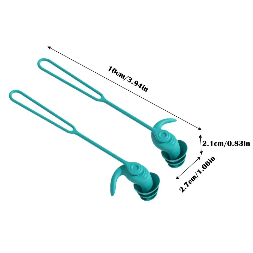 Soft Silicone Ear Plug With Elastic Lanyard For Water Sports Noise Reduction Earplugs Swimming Pool Earplug Accessories