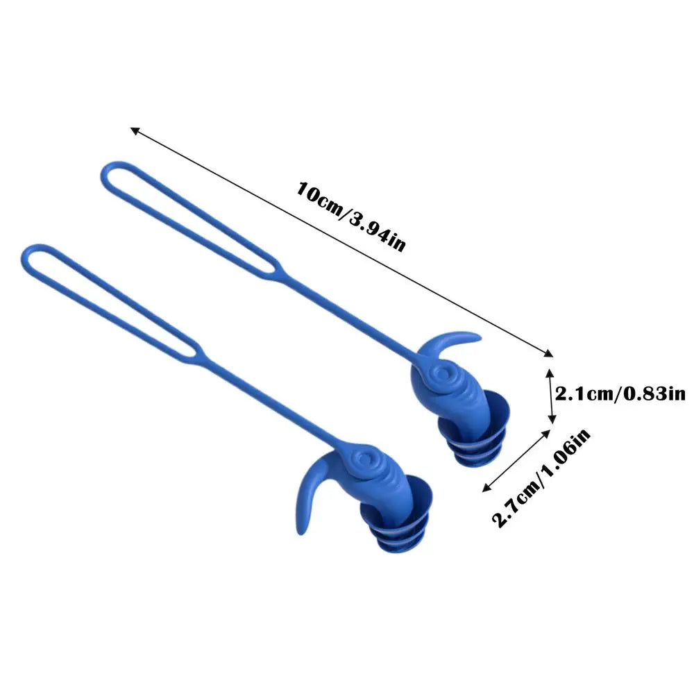 Soft Silicone Ear Plug With Elastic Lanyard For Water Sports Noise Reduction Earplugs Swimming Pool Earplug Accessories