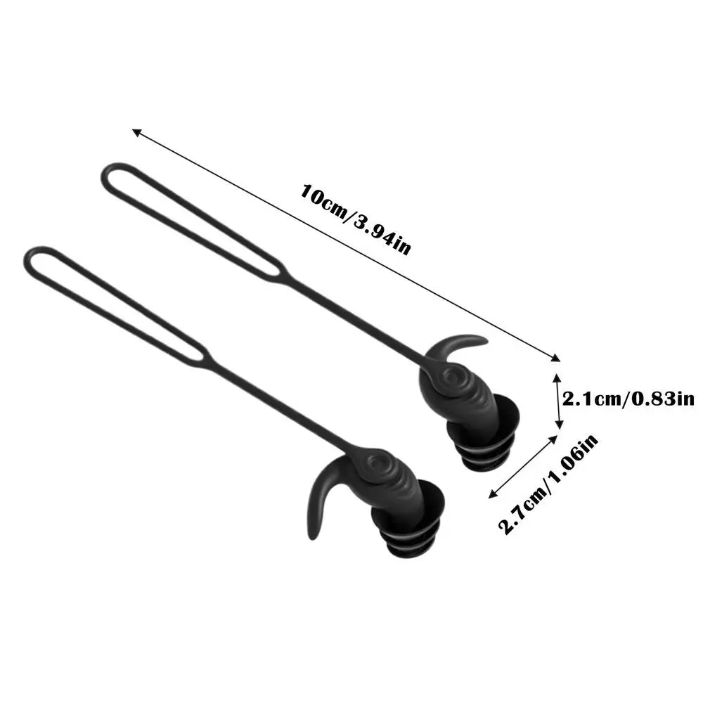 Soft Silicone Ear Plug With Elastic Lanyard For Water Sports Noise Reduction Earplugs Swimming Pool Earplug Accessories