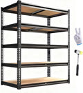 Garage Shelving 2400 LBS Metal Storage Shelves 12''x28''x60'' Heavy Duty Adjustable Shelving Rack Standing Shelf Units Garage