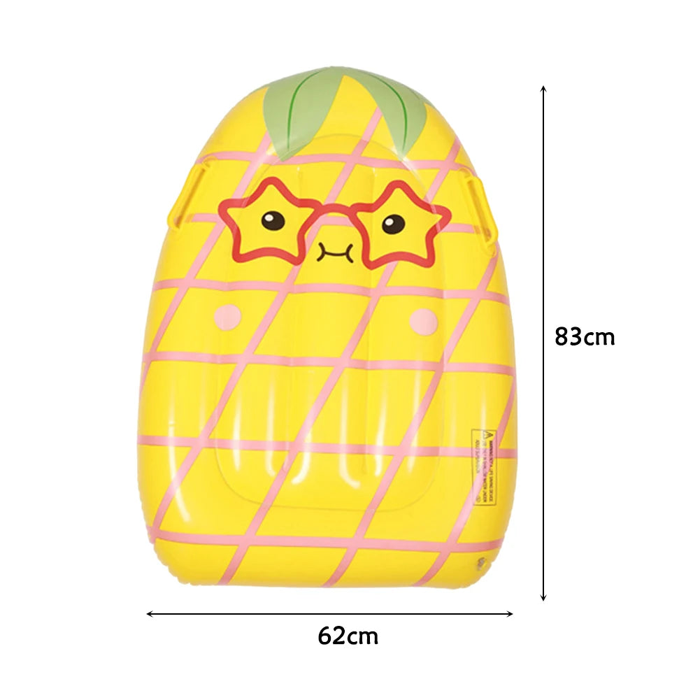 Pineapple Inflat Air Mattress Foldable Floating Water Recliner Mats Portable Porous Exhaust Large Size Swimming Pool Accessories