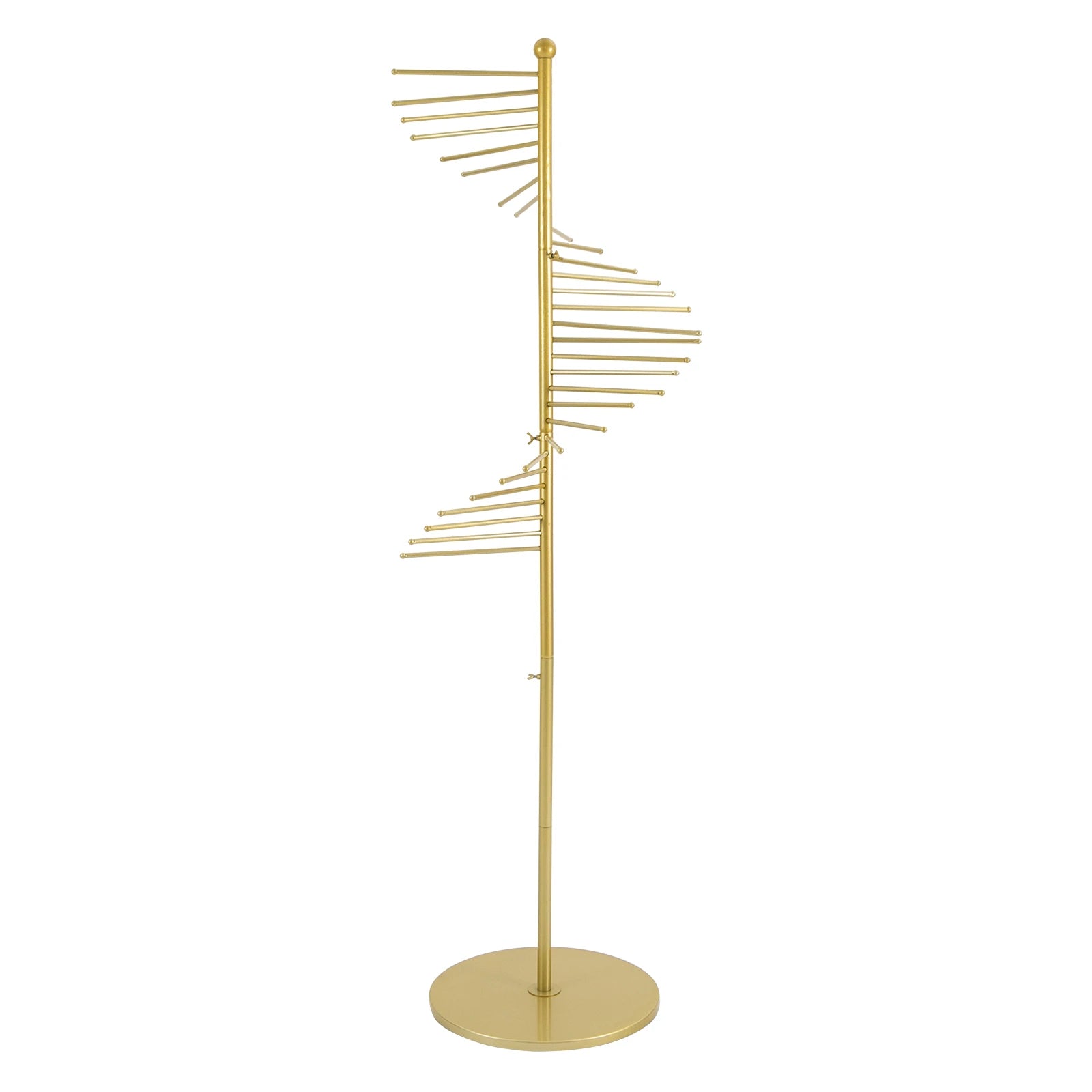 Spiral Freestanding Scarf Clothing Display Holder Rack for Home Standing Metal Hijab rack Organizer 30 Scarves Scarf Stand