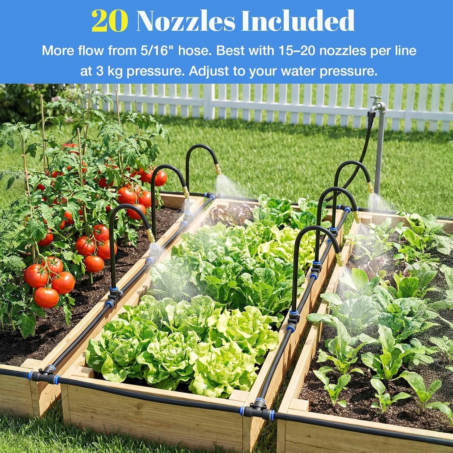 DIY 80ft Drip Irrigation Kit 177pcs For Greenhouse Garden Flowers Plant Watering Irrigation Patio Misting Cooling System