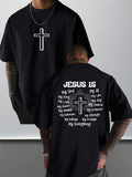 Men's Graphic T-Shirt Jesus Cross Faith Daily Wear 100% Cotton Unisex Gift Idea For Him Her Religious Apparel Spiritual Clothing