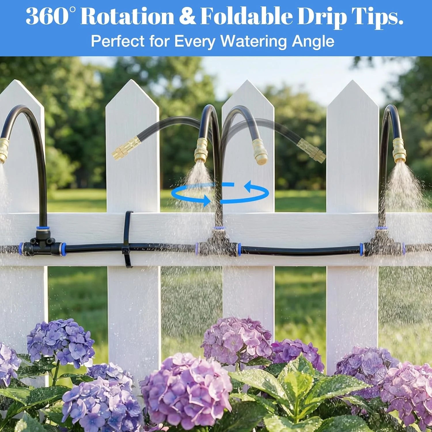 DIY 80ft Drip Irrigation Kit 177pcs For Greenhouse Garden Flowers Plant Watering Irrigation Patio Misting Cooling System