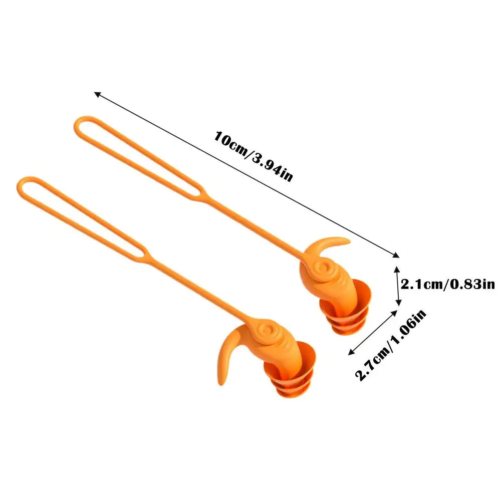 Soft Silicone Ear Plug With Elastic Lanyard For Water Sports Noise Reduction Earplugs Swimming Pool Earplug Accessories