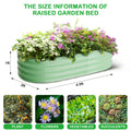 2-Pack Oval Galvanized Steel Raised Garden Bed Open Base Safety Edge Metal Planter Box Raised Beds for Vegetables Flowers Herbs