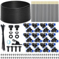 DIY 80ft Drip Irrigation Kit 177pcs For Greenhouse Garden Flowers Plant Watering Irrigation Patio Misting Cooling System