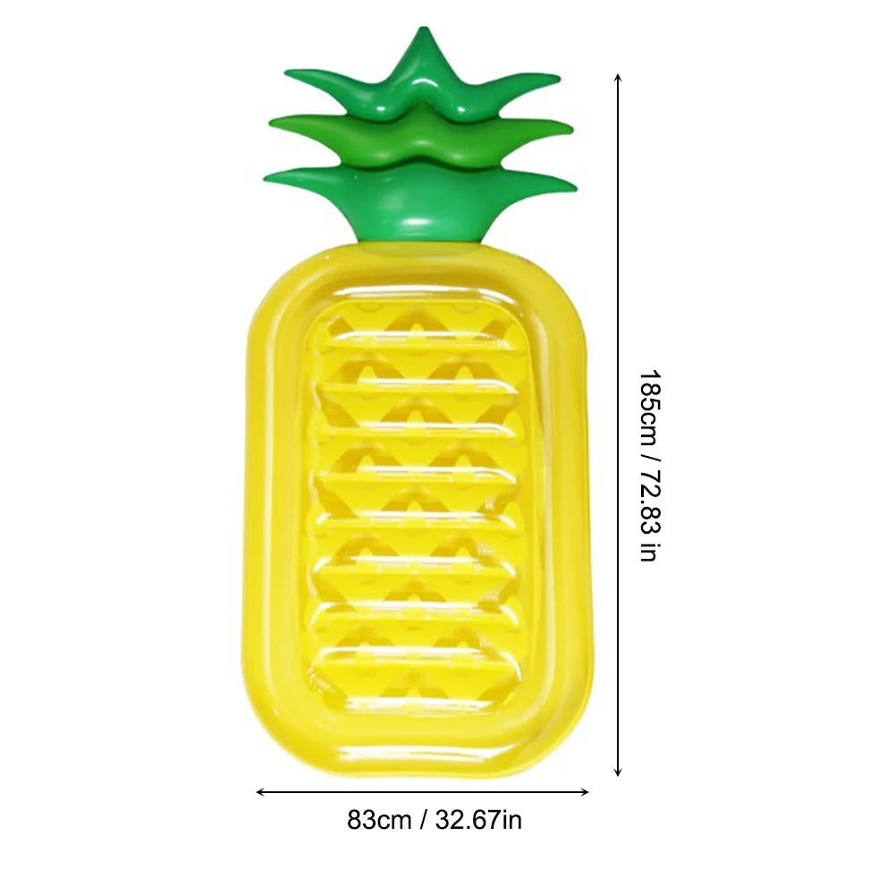 Pineapple Inflat Air Mattress Foldable Floating Water Recliner Mats Portable Porous Exhaust Large Size Swimming Pool Accessories